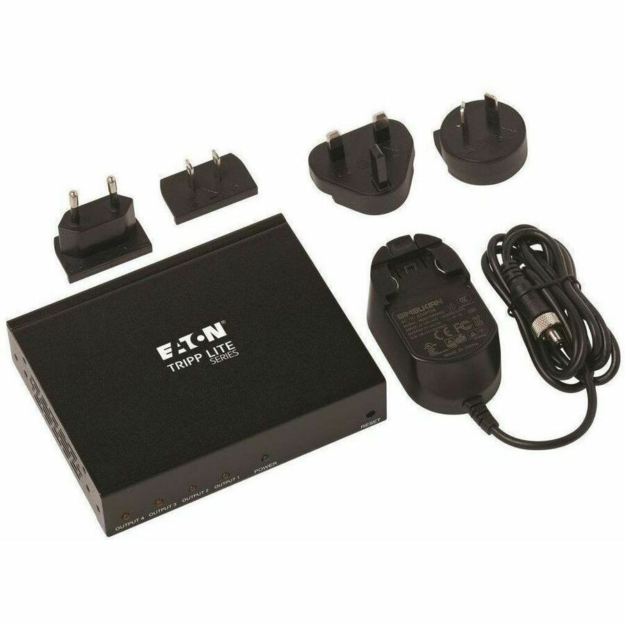 Eaton Tripp Lite Series 4-Port HDMI Splitter - 4K @ 60 Hz, 4:4:4, Multi-Resolution Support, HDR, HDCP 2.2, TAA — B118-004-HDR