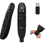 StarTech.com Wireless Presentation Remote with Green Laser Pointer - 90 ft. (27 m) - USB Presentation Clicker for Mac and Windows - Batteries Included - Wireless Slideshow and Volume Controls — PRESREMOTEG