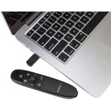 StarTech.com Wireless Presentation Remote with Green Laser Pointer - 90 ft. (27 m) - USB Presentation Clicker for Mac and Windows - Batteries Included - Wireless Slideshow and Volume Controls — PRESREMOTEG