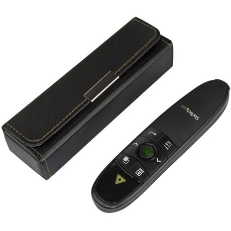 StarTech.com Wireless Presentation Remote with Green Laser Pointer - 90 ft. (27 m) - USB Presentation Clicker for Mac and Windows - Batteries Included - Wireless Slideshow and Volume Controls — PRESREMOTEG