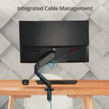 SIIG Single Gas Spring C-Clamp Monitor Desk Mount - 17" to 27" — CE-MT3311-S1