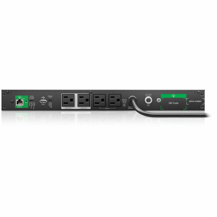 APC Smart-UPS, Line Interactive, 500VA, Lithium-ion, Rackmount 1U, 120V, 4x NEMA 5-15R outlets, SmartConnect Port, Short Depth — SCL500RM1UC