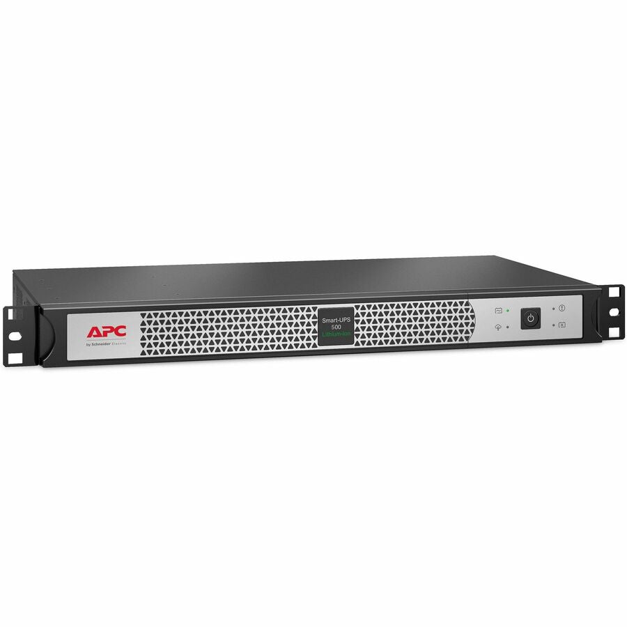 APC Smart-UPS, Line Interactive, 500VA, Lithium-ion, Rackmount 1U, 120V, 4x NEMA 5-15R outlets, SmartConnect Port, Short Depth — SCL500RM1UC