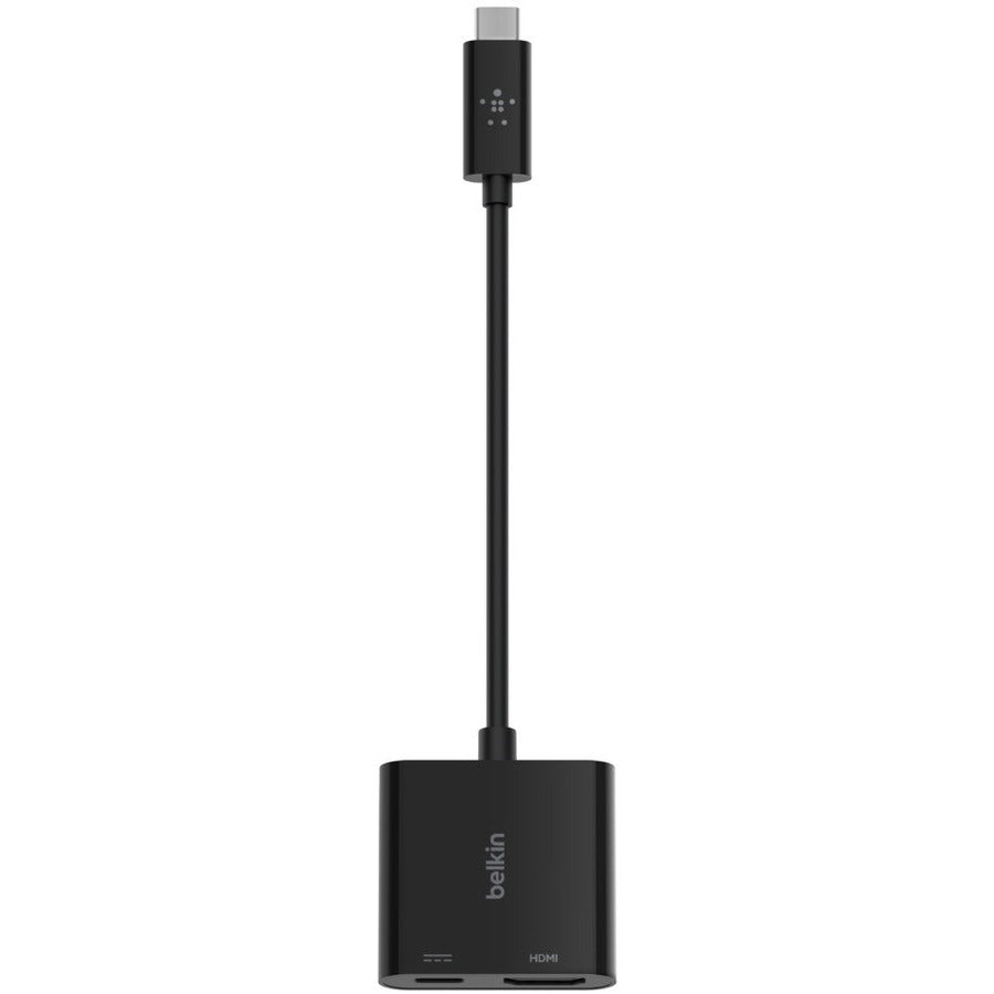 Belkin USB-C to HDMI Video Adapter + Charging port up to 60W Power Delivery, 4k at 60Hz — AVC002BK-BL