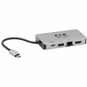 Eaton Tripp Lite Series USB-C Dock, Dual Display - 4K HDMI, VGA, USB 3.x (5Gbps), USB-A/C Hub, GbE, 100W PD Charging — U442-DOCK6-GY