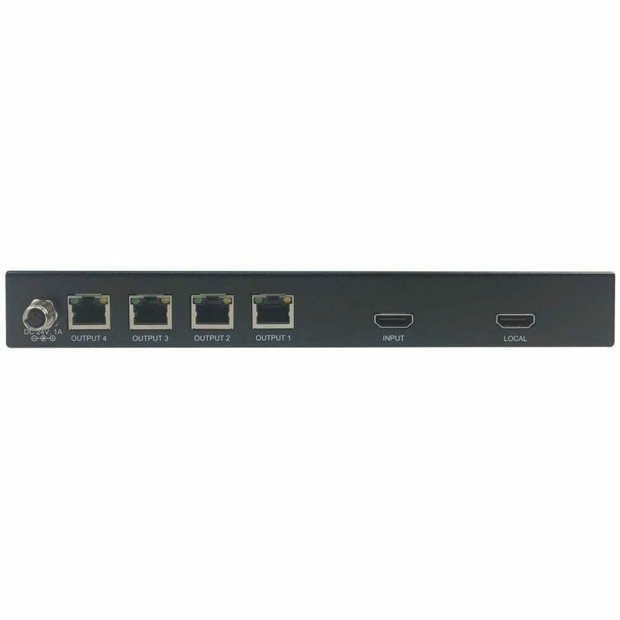 Eaton Tripp Lite Series 1x4 HDMI over Cat6 Splitter for Medical Applications, 4K 60 Hz, HDR, 4:4:4, PoC, 50-230 ft. (15-70 m), TAA — B127M-004-H