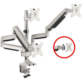 SIIG Triple Monitor Aluminum Gas Spring Desk Mount — CE-MT3611-S1