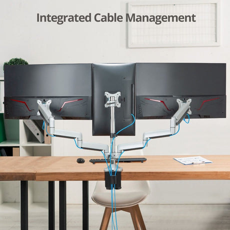 SIIG Triple Monitor Aluminum Gas Spring Desk Mount — CE-MT3611-S1