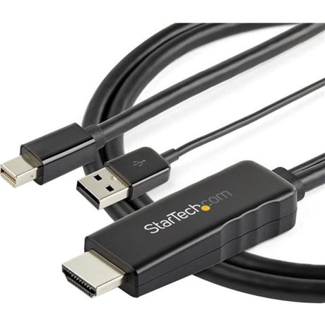 StarTech.com 6ft (2m) HDMI to Mini DisplayPort Cable 4K 30Hz - Active HDMI to mDP Adapter Cable with Audio - USB Powered - Video Converter — HD2MDPMM2M