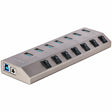 StarTech.com 7-Port Self-Powered USB-C Hub with Individual On/Off Switch, Desktop/Laptop USB-C to USB-A Hub, USB Type C Hub w/Power Supply — 5G7AIBS-USB-HUB-NA