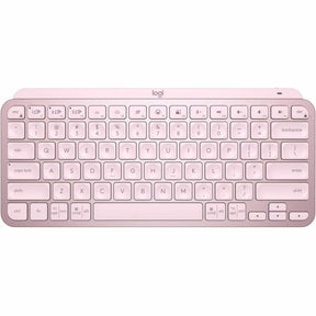 Logitech MX Keys Mini Minimalist Wireless Illuminated Keyboard, Compact, Bluetooth, USB-C - Rose — 920-010474