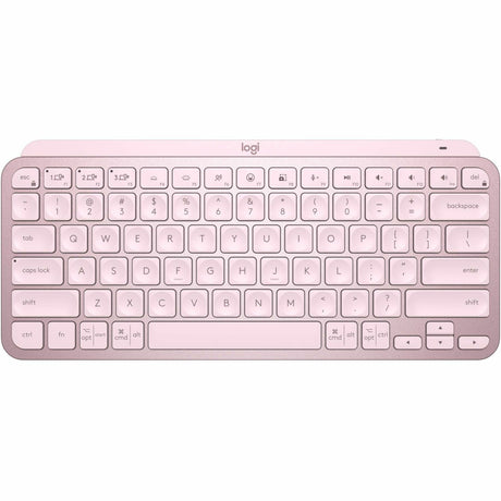 Logitech MX Keys Mini Minimalist Wireless Illuminated Keyboard, Compact, Bluetooth, USB-C - Rose — 920-010474