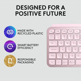 Logitech MX Keys Mini Minimalist Wireless Illuminated Keyboard, Compact, Bluetooth, USB-C - Rose — 920-010474