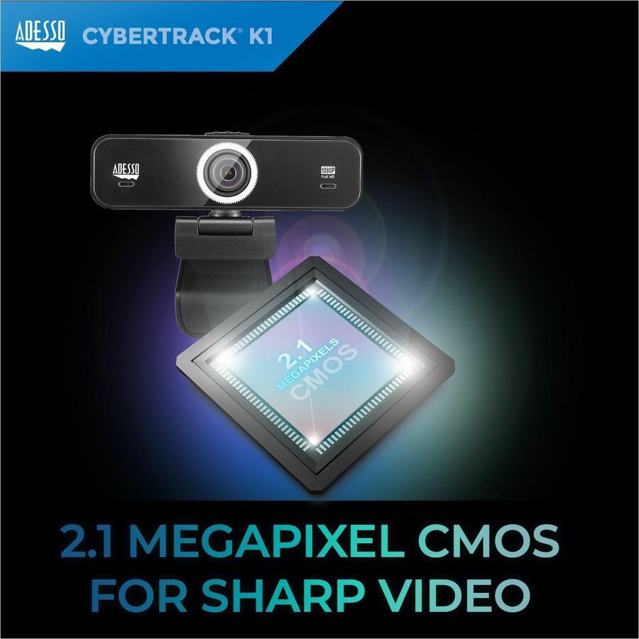 Adesso CyberTrack K1 Webcam - 2.1 Megapixel - 30 fps - USB 2.0 — CybertrackK1