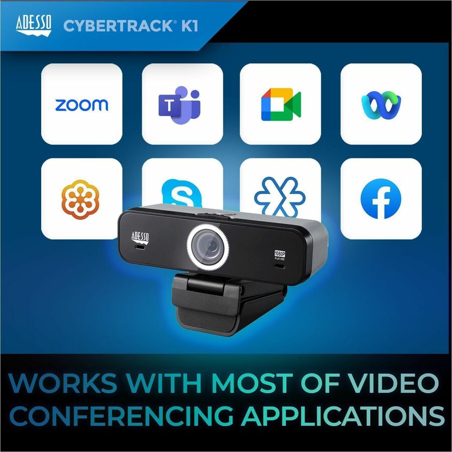 Adesso CyberTrack K1 Webcam - 2.1 Megapixel - 30 fps - USB 2.0 — CybertrackK1