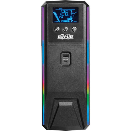 Eaton Tripp Lite Series 1200VA 720W 120V Pure Sine Wave Gaming UPS Battery Backup - LCD, AVR, RGB LEDs, USB Charging, Power Saving — SMART1200PSGLCD