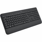 Logitech Signature K650 Comfort Full-Size Wireless Keyboard with Wrist Rest, BLE Bluetooth or Logi Bolt, Graphite — 920-010908