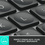 Logitech MX Keys Wireless Illuminated Keyboard for Business, Quiet Perfect-Stroke Keys, Logi Bolt Technology - Graphite — 920-010116