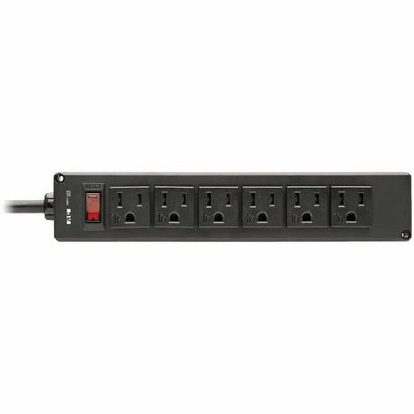 Eaton Tripp Lite Series Safe-IT 6-Outlet Surge Protector - 10 ft. Spiral Cord, 5-15P Plug, 300 Joules, Antimicrobial Protection, Black — TLP610COILAM