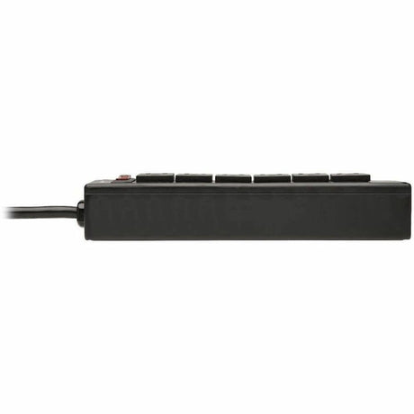 Eaton Tripp Lite Series Safe-IT 6-Outlet Surge Protector - 10 ft. Spiral Cord, 5-15P Plug, 300 Joules, Antimicrobial Protection, Black — TLP610COILAM