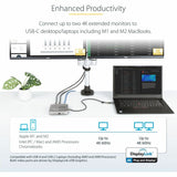StarTech.com USB C Docking Station, Dual 4K 60Hz HDMI, compatible with MacBook Pro (M1/M2/M3/M4) and Windows, 10Gbps USB Hub, GbE, 100W PD — 102B-USBC-MULTIPORT