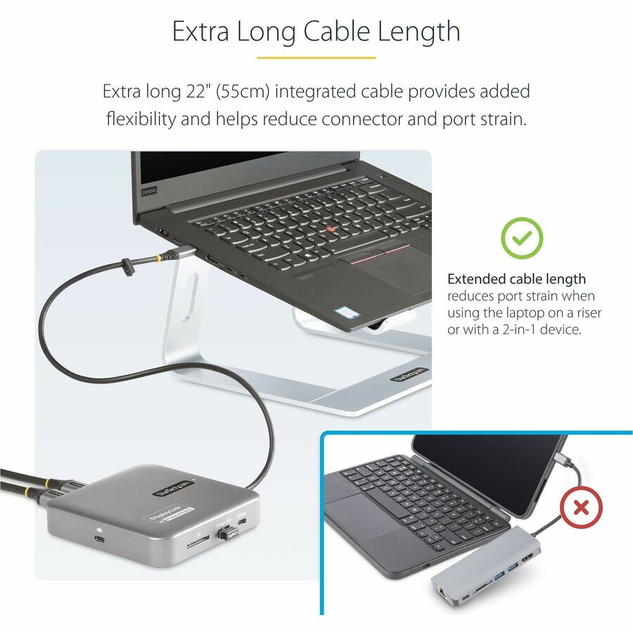 StarTech.com USB C Docking Station, Dual 4K 60Hz HDMI, compatible with MacBook Pro (M1/M2/M3/M4) and Windows, 10Gbps USB Hub, GbE, 100W PD — 102B-USBC-MULTIPORT
