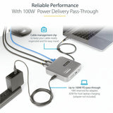 StarTech.com USB C Docking Station, Dual 4K 60Hz HDMI, compatible with MacBook Pro (M1/M2/M3/M4) and Windows, 10Gbps USB Hub, GbE, 100W PD — 102B-USBC-MULTIPORT