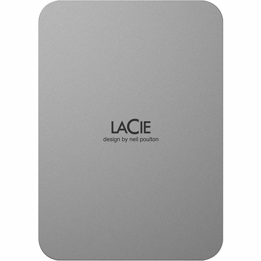 LaCie STLP2000400 2 TB Portable Hard Drive - External - Moon Silver — STLP2000400