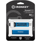 Kingston Keypad 200 32GB USB 3.2 (Gen 1) Type A Flash Drive — IKKP200/32GB