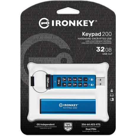 Kingston Keypad 200 32GB USB 3.2 (Gen 1) Type A Flash Drive — IKKP200/32GB