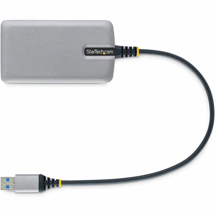 StarTech.com 3-Port USB Hub with Ethernet, USB-A Ports, Gigabit Ethernet/GbE, 5Gbps, Bus-Powered, 1ft/30cm Cable, Portable Laptop USB Hub — 5G3AGBB-USB-A-HUB