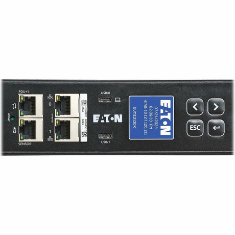 Eaton 3-Phase Metered Input Rack PDU G4, 120/208V, 42 Outlets, 24A, 8.6kW, L21-30 Input, 10 ft. Cord, 0U Vertical — EVMI2130X