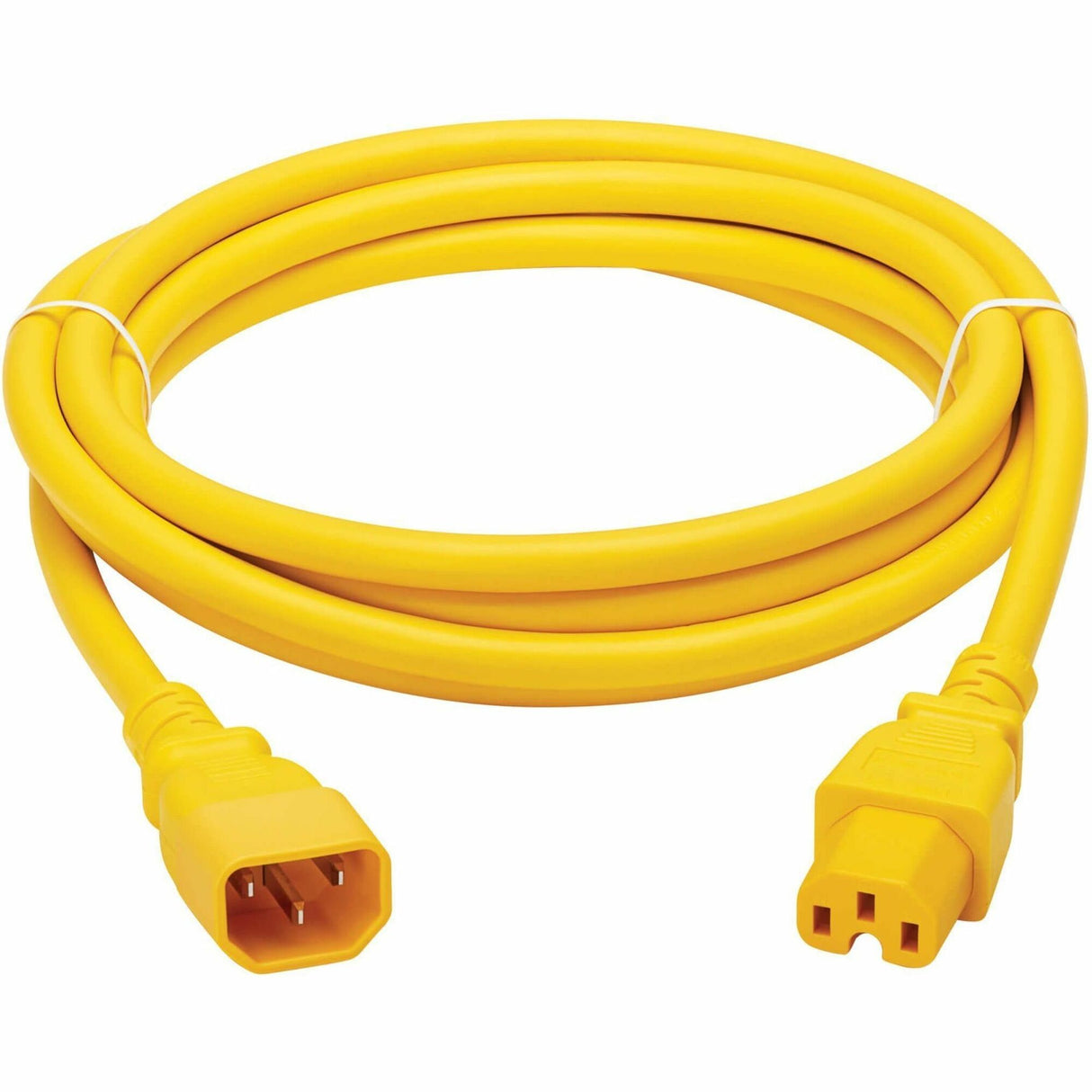 Eaton Tripp Lite Series Power Cord C14 to C15 - Heavy-Duty, 15A, 250V, 14 AWG, 10 ft. (3.1 m), Yellow — P018-010-AYW