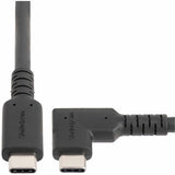 StarTech.com 1.6ft (50cm) Rugged Right Angle USB-C Cable, USB 3.2 Gen 2 (10 Gbps), USB C to C Data Transfer Cable, 100W PD, 4K 60Hz, 90 Degree USB-C Cable — RUSB31CC50CMBR