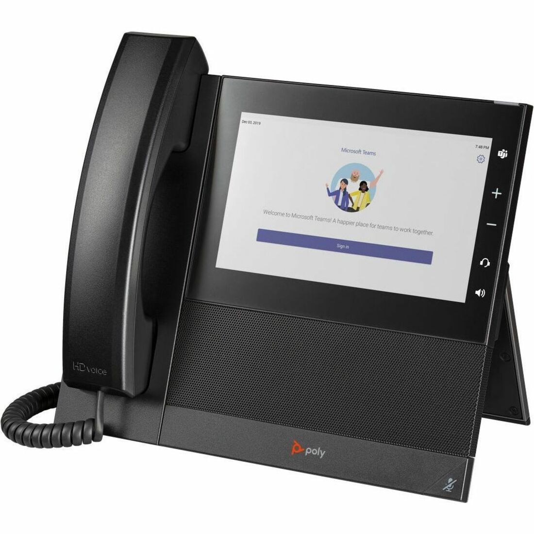Poly CCX 600 IP Phone - Corded - Corded/Cordless - Wi-Fi, Bluetooth - Desktop - Black — 82Z84AA