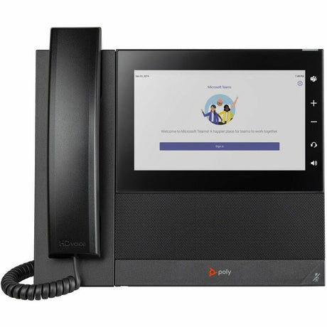 Poly CCX 600 IP Phone - Corded - Corded/Cordless - Wi-Fi, Bluetooth - Desktop - Black — 82Z84AA