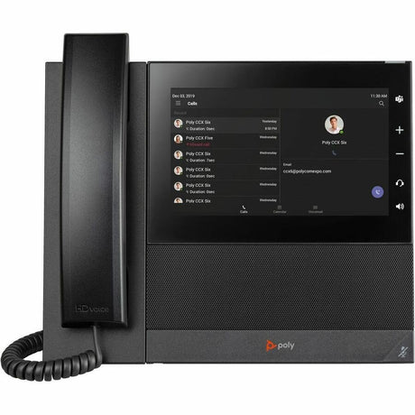 Poly CCX 600 IP Phone - Corded - Corded/Cordless - Wi-Fi, Bluetooth - Desktop - Black — 82Z84AA