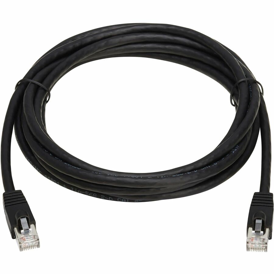 Eaton Tripp Lite Series Cat8 40G Snagless SSTP Ethernet Cable (RJ45 M/M), PoE, Black, 10 ft. (3.1 m) — N272-F10-BK