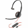Poly Blackwire 3210 Monaural USB-C Headset +USBC/A Adapter — 8X214AA