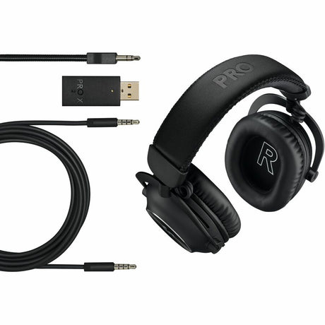 Logitech G PRO X 2 LIGHTSPEED Wireless Gaming Headset, Detachable Boom Mic, 50mm Graphene Drivers, DTS:X Headphone 2.0-7.1 Surround, Bluetooth/USB/3.5mm Aux, for PC, PS5, PS4, Nintendo Switch, Black — 981-001262
