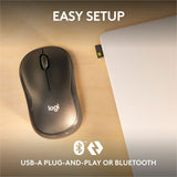 Logitech M240 for Business Silent Wireless Mouse, Secure Logi Bolt USB Receiver, Graphite — 910-007181