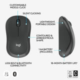 Logitech M240 for Business Silent Wireless Mouse, Secure Logi Bolt USB Receiver, Graphite — 910-007181