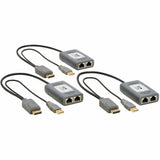 Eaton Tripp Lite Series 2-Port DisplayPort over Cat6 Extender Kit, Pigtail Transmitter/2x Receivers, 4K 60 Hz, HDR, 4:4:4, 230 ft. (70.1 m), TAA — B127U-002-PDPD2