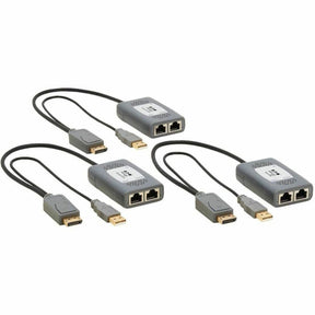 Eaton Tripp Lite Series 2-Port DisplayPort over Cat6 Extender Kit, Pigtail Transmitter/2x Receivers, 4K 60 Hz, HDR, 4:4:4, 230 ft. (70.1 m), TAA — B127U-002-PDPD2