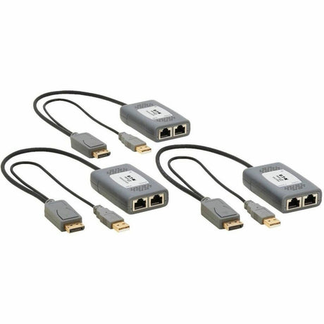 Eaton Tripp Lite Series 2-Port DisplayPort over Cat6 Extender Kit, Pigtail Transmitter/2x Receivers, 4K 60 Hz, HDR, 4:4:4, 230 ft. (70.1 m), TAA — B127U-002-PDPD2