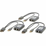 Eaton Tripp Lite Series 2-Port DisplayPort over Cat6 Extender Kit, Pigtail Transmitter/2x Receivers, 4K 60 Hz, HDR, 4:4:4, 230 ft. (70.1 m), TAA — B127U-002-PDPD2