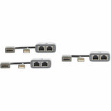 Eaton Tripp Lite Series 2-Port DisplayPort over Cat6 Extender Kit, Pigtail Transmitter/2x Receivers, 4K 60 Hz, HDR, 4:4:4, 230 ft. (70.1 m), TAA — B127U-002-PDPD2