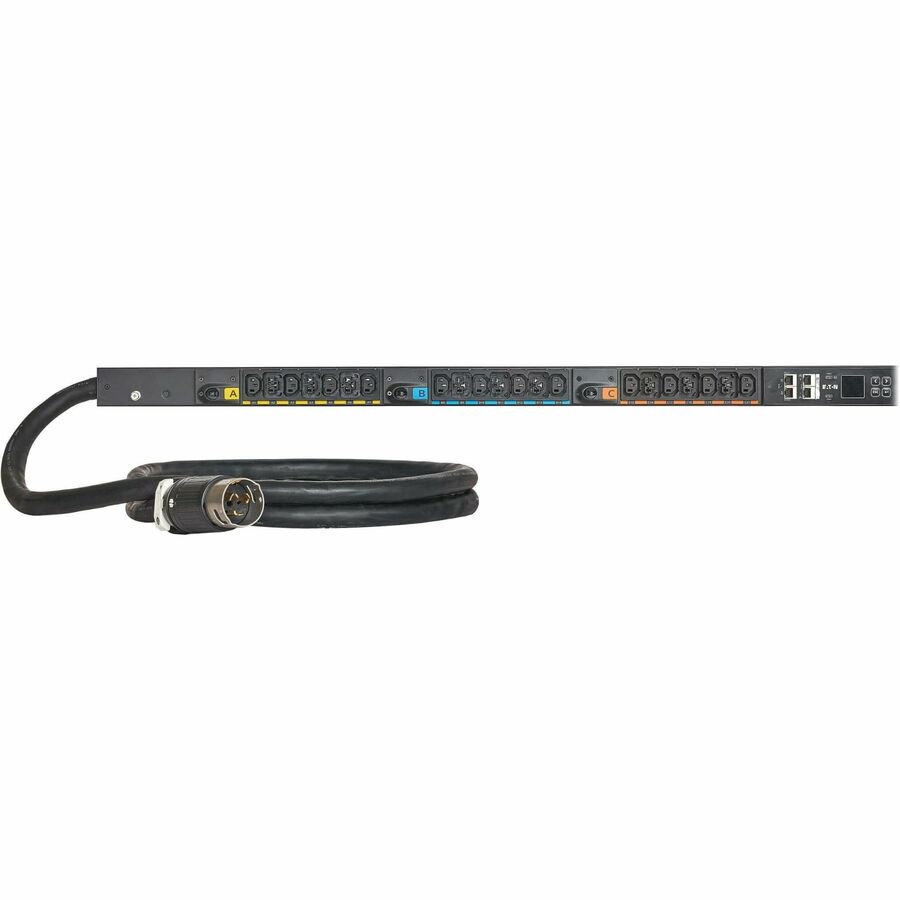 Eaton 3-Phase Metered Input Rack PDU G4, 208V, 42 Outlets, 40A, 14.4kW, CS8365 Input, 10 ft. Cord, 0U Vertical — EVMI8365X