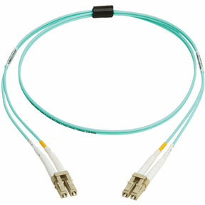 Eaton Tripp Lite Series 10Gb/40Gb/100Gb Duplex Multimode 50/125 OM4 LSZH Fiber Patch Cable (LC/LC), Aqua, 1M (3.3 ft.), TAA — N820-01M-OM4TAA