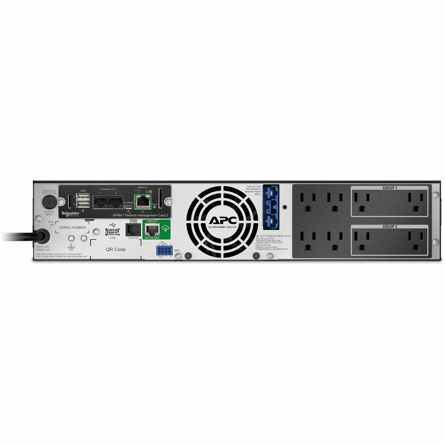 APC Smart-UPS X, Line Interactive, 1000VA, Rack/tower convertible 2U, 120V, 8x 5-15R NEMA, SmartConnect port+NMC, Extended runtime — SMX1000CNC